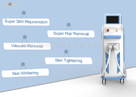 Medical Ipl Permanent Laser Hair Removal Device 1 - 10 Hz Frequency Long Life Time