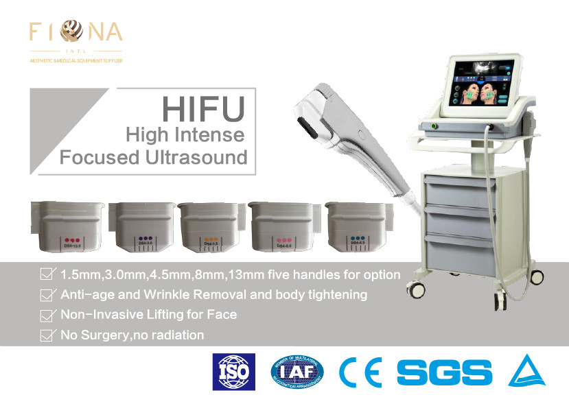 Anti Wrinkle Ultrasound Skin Tightening Machine SMAS Therapy 430 * 430 * 1100mm