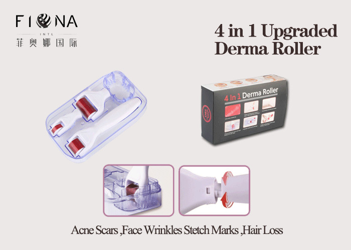 private label dermaroller 4 in 1 kit derma care facial derma roller micro needle face beauty care rejuvenate