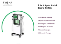 7 in 1 Hydra Cleaning Water Jet Beauty machine facial care oxygen equipment small bubble machine