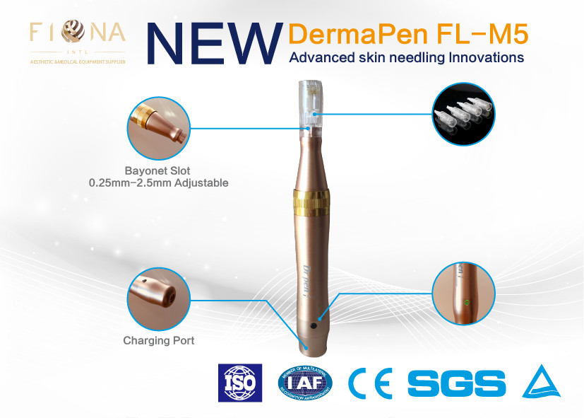 Rechargeable Micro Derma Pen Portable Type Pink Color CE Certification