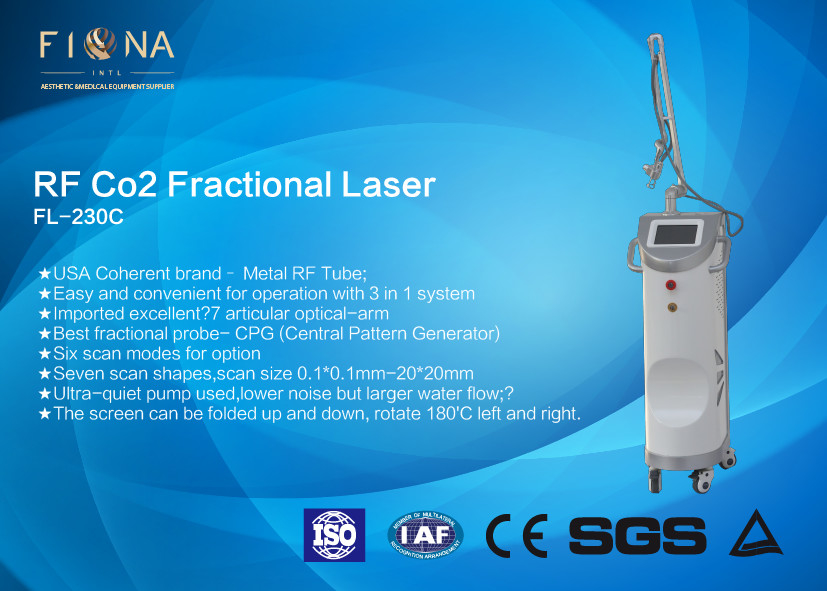 Rf Laser Scar Removal Machine ,  Ultra Quiet Co2 Laser Beauty Equipment
