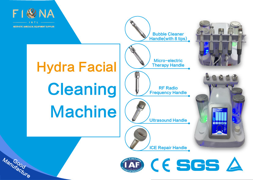 Facial Therapy Hydrotherapy Facial Machine 70cm Vacuum Suction With Ultrasound Handle