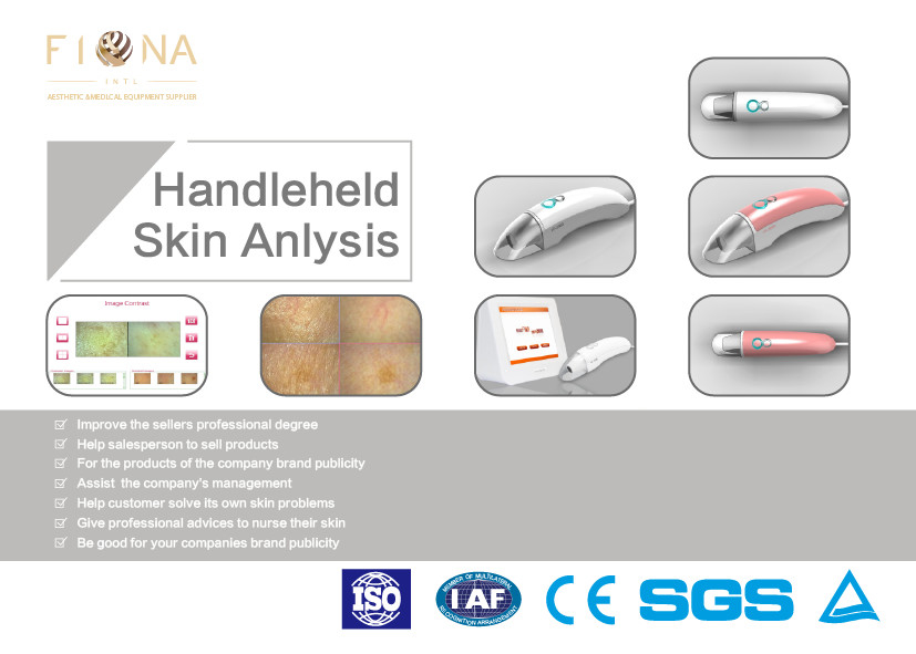 Wood Lamp Skin Analysis Device , Facial Skin Scanner Analyzer Testing Skin Moisture