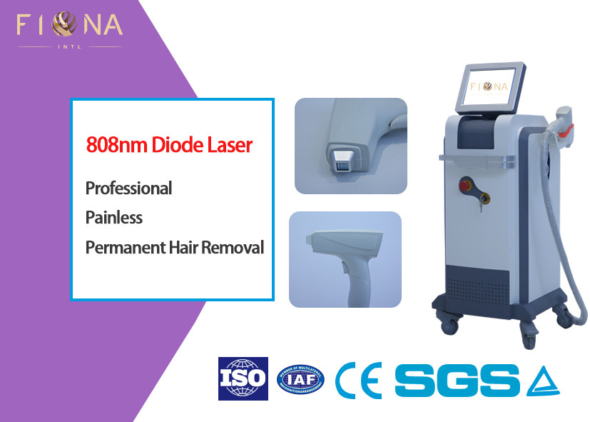 Painless Professional Diode Laser Hair Removal Machine 810nm 600W Stationary Style