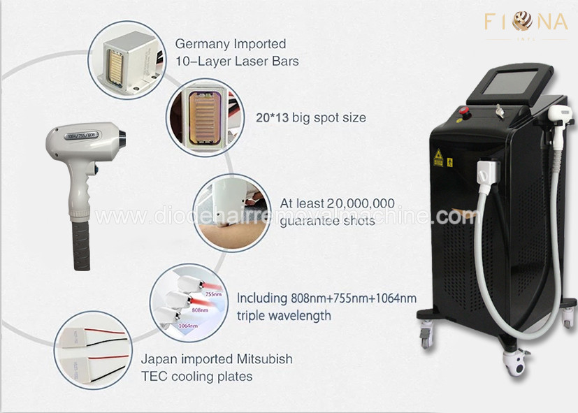 Vertical 808nm Diode Laser Hair Removal Machine 1- 10 Hz Frequency CE Certificate