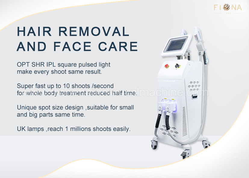 Professional OPT SHR Hair Removal Machine For Brown Skin Fast Speed 2500W